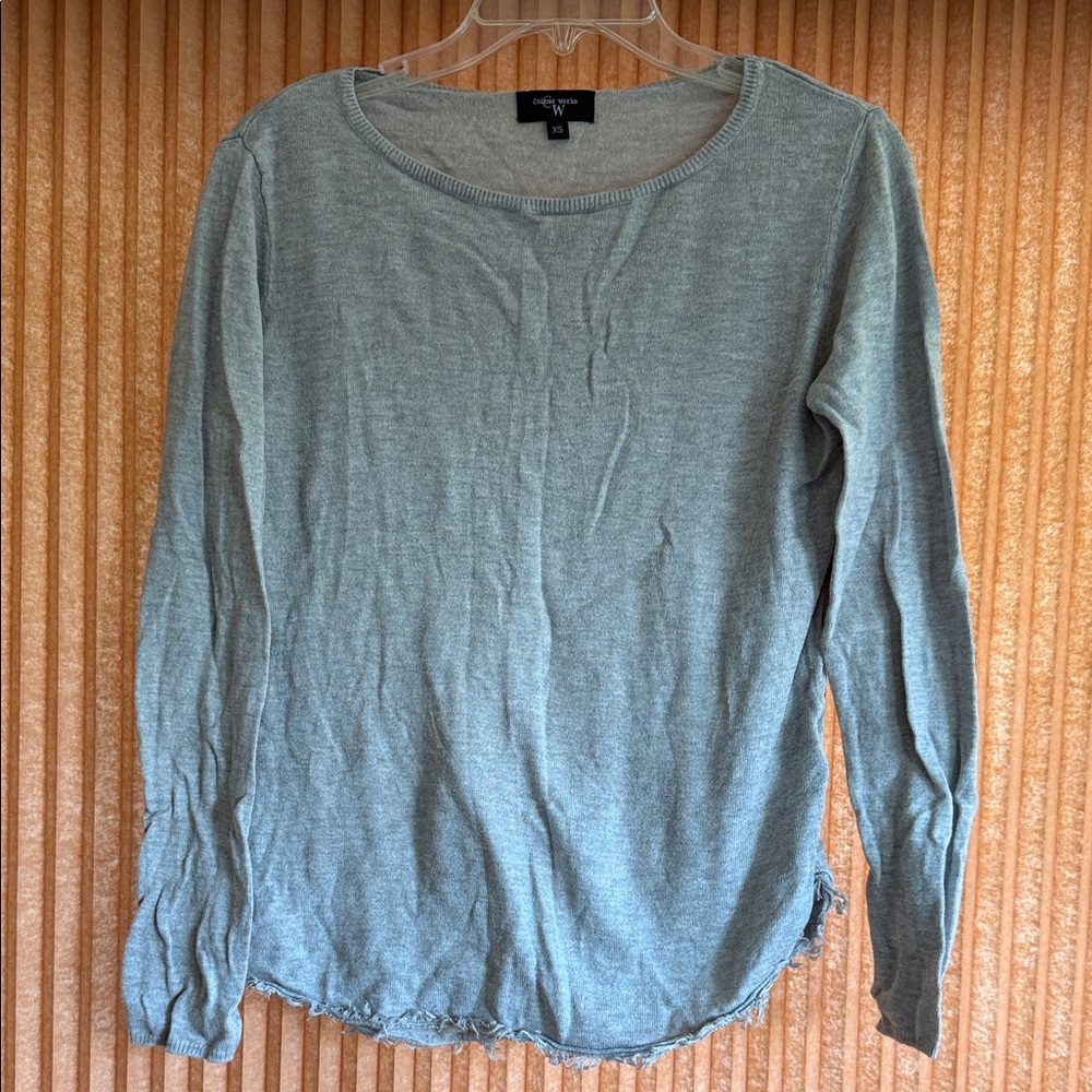 Colour Works Women’s  Light Gray Long Sleeve Top Size Xs